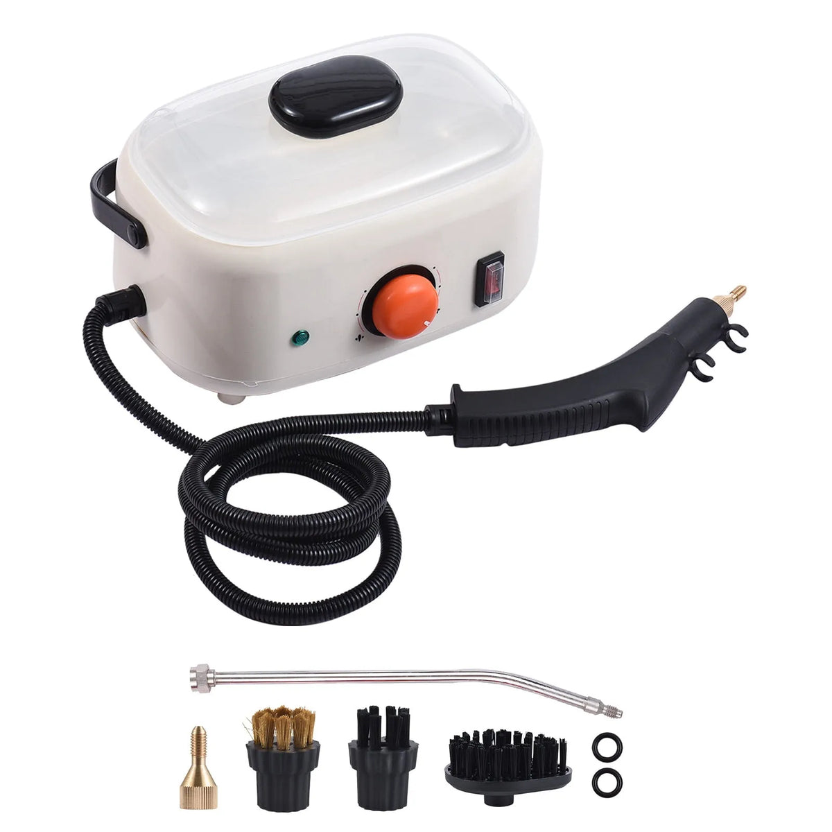 Climatiseur, Riwcyla Nettoyeur à Vapeur Portatif à Main 2800W Réservoir d'Eau 2L Haute Température 3 Bars Machine de Nettoyage à Vapeur Pressurisée