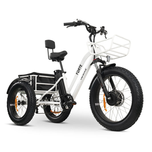 Tricycle électrique, 18AH+18AH, Adultes, s Électriques à Moteur, Bicicleta Electrica à 3 Roues pour Adultes, 18AH+18AH jusqu'à 144 Miles par Charge