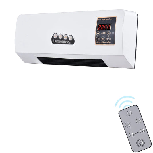Ventilateur, 1800 W, Combinant Chauffage et Fonctions de Naturelles, Deux-en-un, Convient aux Dortoirs, Télécommande, Chauffage Mural Deux-en-un