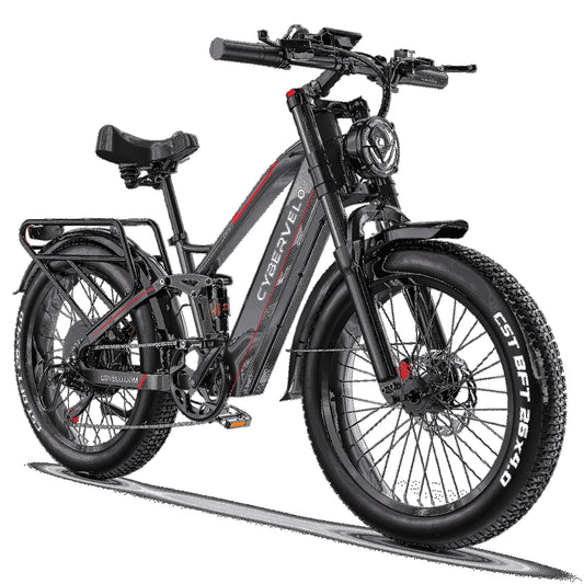 Vélo électrique, 26' pour Adulte, 5000W de Crête, jusqu'à 150 Miles Batterie 52V 40Ah Vélo Électrique, Vélo Électrique de Montagne, 7 Vitesses