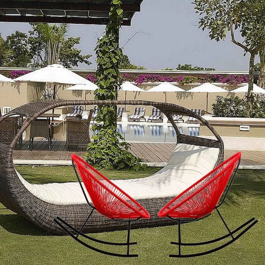 Chaise longue, chaise longue en plastique, chaise longue de plage, chaise longue d'intérieur et d'extérieur, hamac tressé, rotin