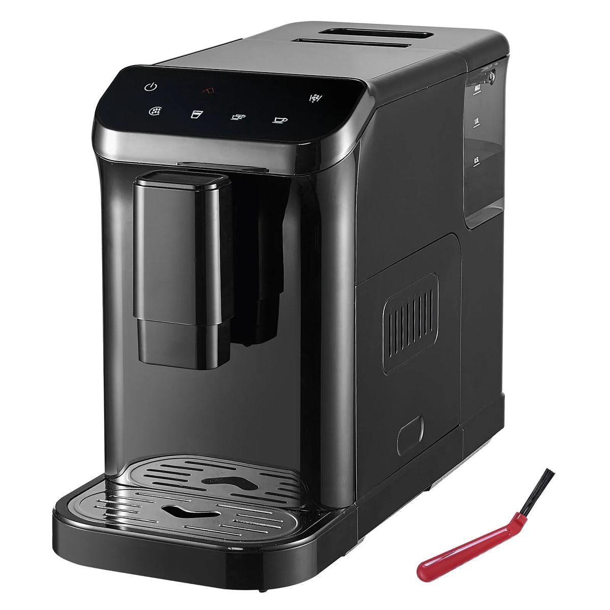 Machine à espresso, Réservoir d'Eau de 1,5 L, Réglages de Mouture à 15 Niveaux, Machine à Café Automatique 15 Bars, Broyeur Intégré
