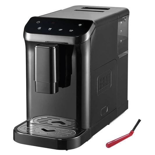 Machine à espresso, Réservoir d'Eau de 1,5 L, Réglages de Mouture à 15 Niveaux, Machine à Café Automatique 15 Bars, Broyeur Intégré