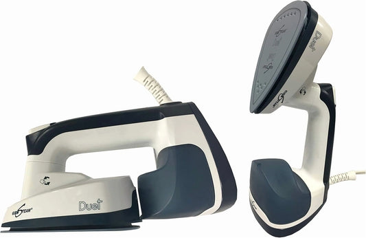 Accessoires pour des Vêtements et Tissus Professionnels Parfaits, Duet 2 in 1 Défroisseur à Vêtements Portatif, Réservoir, Fer à Main Fiable
