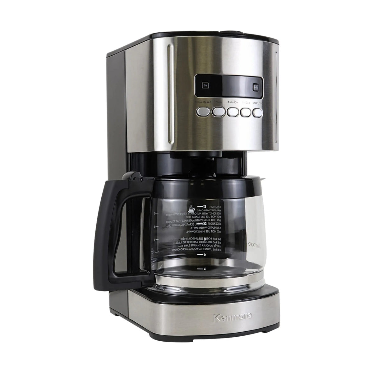 Cafetière filtre Kenmore, Programmable 12 Tasses, Infusion Régulière et Audacieuse, Grand Réservoir d'Eau à Arrêt Automatique, Filtre Réutilisable