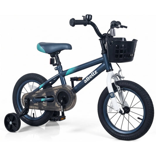 Vélo BMX, Roues Stabilisatrices, Garçons de 12 pouces, Panier de et Sonnette Inclus pour 2 à, Vélos pour Garçons, Bicyclette pour Tout-Petits