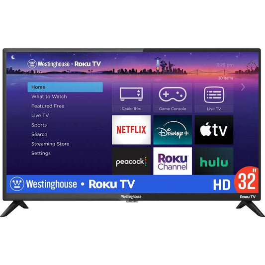 Téléviseur Westinghouse, HD DEL 720P de 32 Po, Classe, Télé Intelligente Roku WR32HE2520