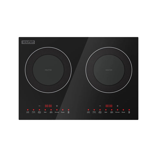 Surface de Cuisson à Induction Intégrée de 1800 W, Éléments Chauffants Doubles Portatifs de 13 po, 120 V