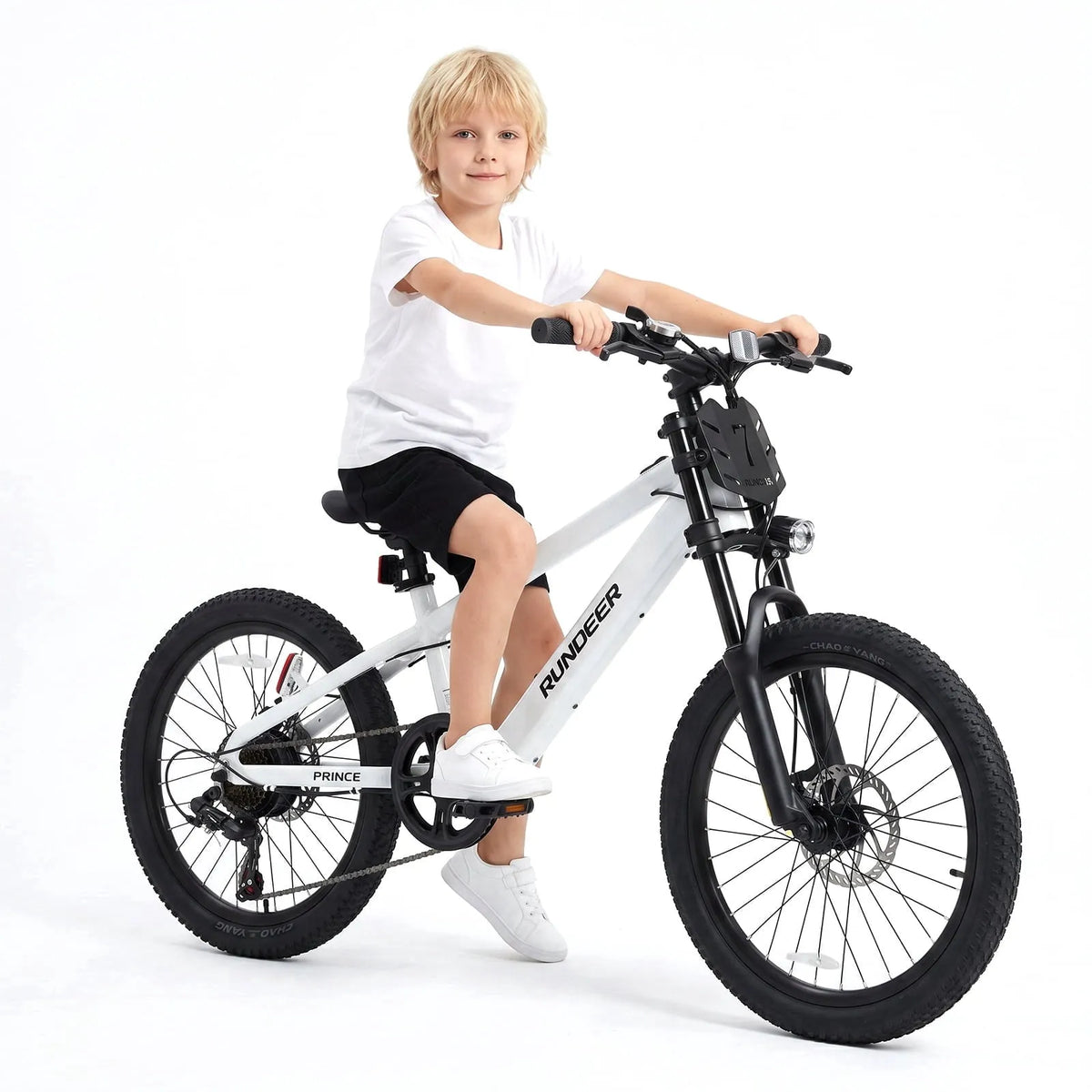 Vélo électrique, pour Enfants 20 Pieds', Premier E-Bike pour Enfants de 8 Ans et Plus, Moteur 250 W, Vitesse 32,2 km/h, Autonomie 50 km, Blanc