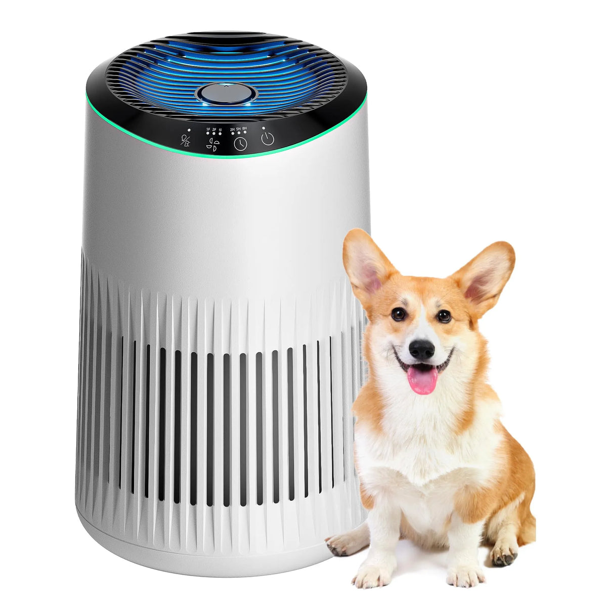 Bureau, Purificateur d'Air pour Odeurs de Fumée, Éponge à Parfum, Petit Purificateur d'Air, Mode Sommeil pour Chambre et, Blue Night Li