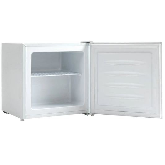 Congélateur, Mini de 1,1 pi3, Congélateur Vertical Compact, Tablette Amovible, Température Réglable, Blanc, Porte Réversible