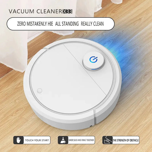 Aspirateur robot laveur, robot, Combo 3 en 1 et Vadrouille, Itinéraire de Nettoyage Aléatoire, Idéal pour Plancher Dur et Poils d'Animaux
