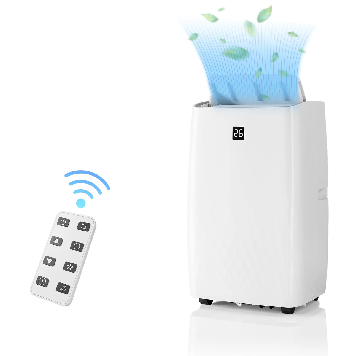 Climatiseur portable, s 12000 BTU, Minuterie 24 H et commande, la Maison, le, l'École, s 12000 BTU avec Déshumidificateur et Mode Ventilateur