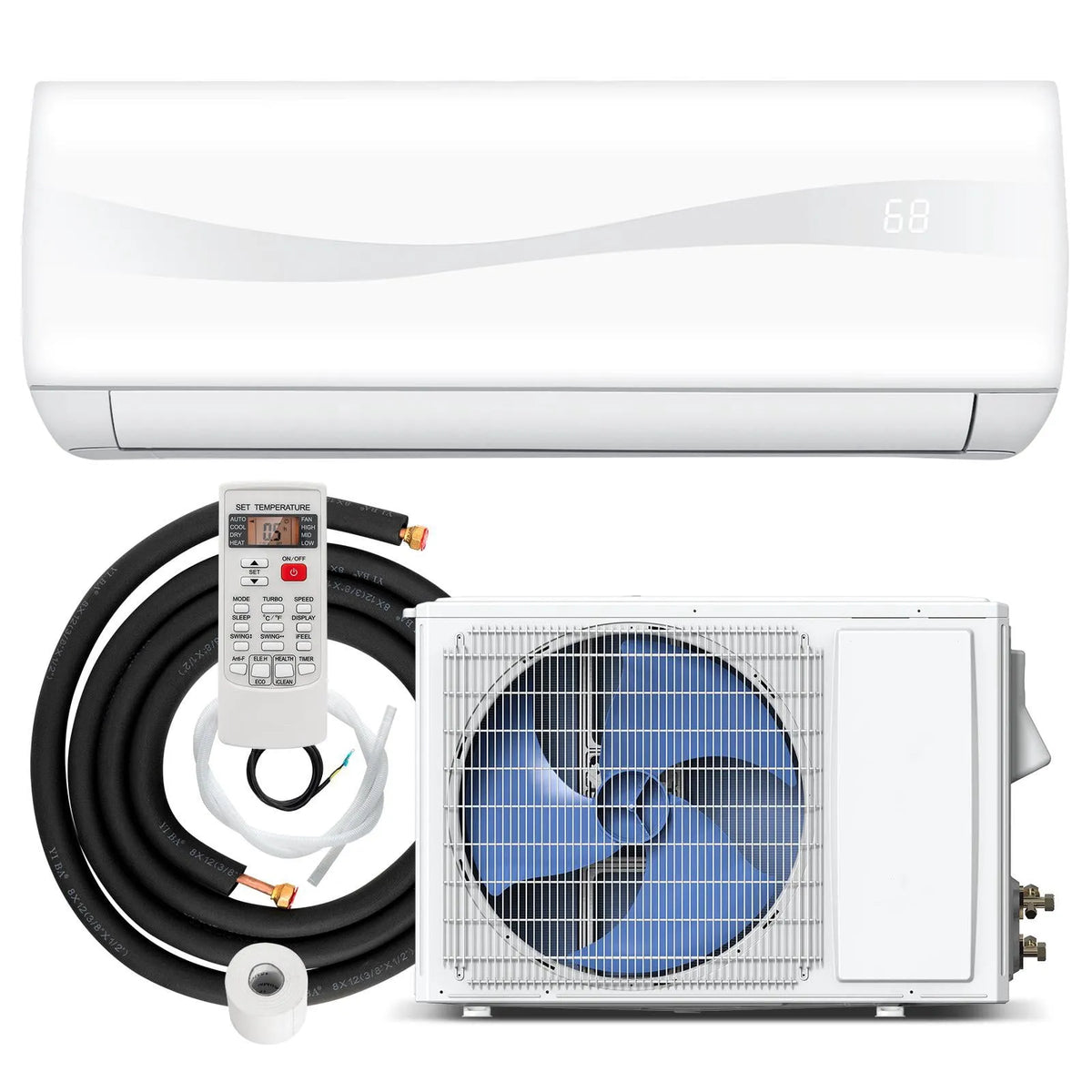 Climatiseur, 12000 BTU, Divisé, à Onduleur avec Fonction d'Auto-nettoyage et Trousse d'Installation Incluse, 115 V, Unité de Écoénergétique 12000 BTU