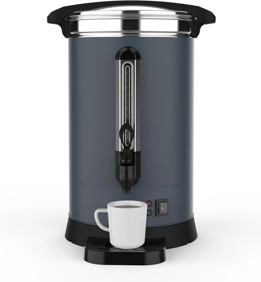 Distributeur en acier inoxydable 120 Tasses 18 L/4,8 Gallons, Machine Électrique pour, Double Paroi Isolée, Grande Capacité Urne à Café Commerciale