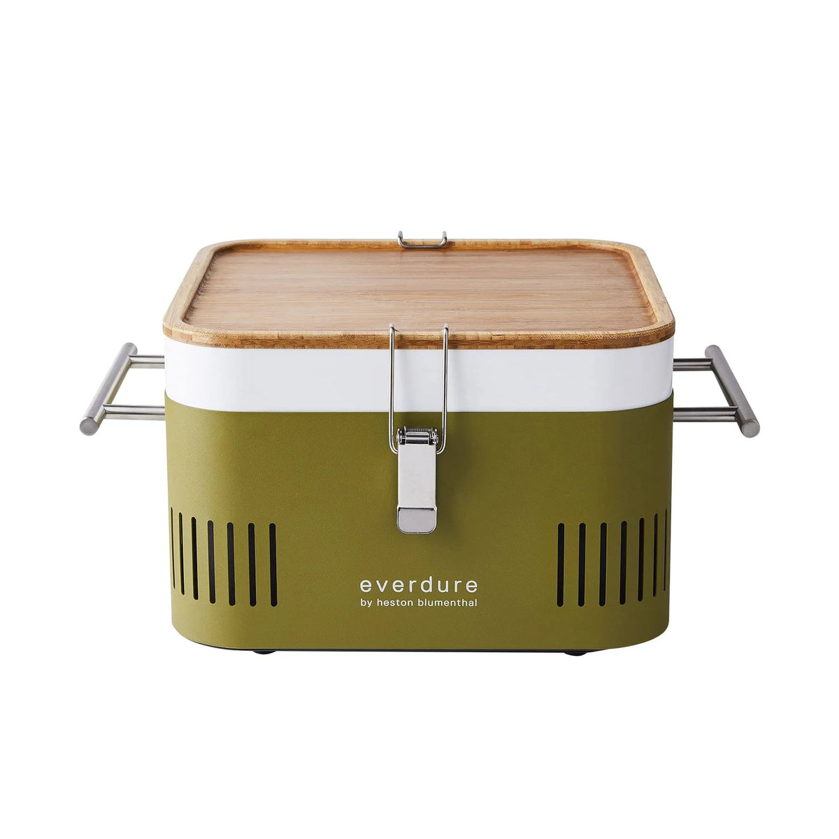Table, Charbon Portable en Forme de Cube, Barbecue de, Parfait pour Hayon, Plage, Patio Ou Camping, Kaki, Gril Parfait pour Hayon