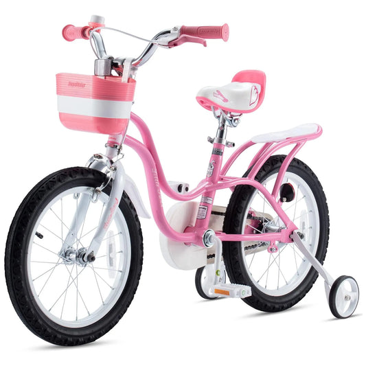 Vélo RoyalBaby, Roues Stabilisatrices et Béquille, Princess pour Fille 16 pouces, Cygne/rose, Fille 16 Pouces avec Roues Stabilisatrices et Béquille