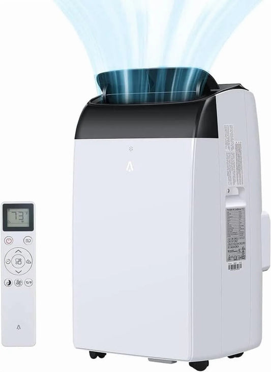 Climatiseur, QinaQin Climatiseurs Portatifs 12 000 BTU avec Télécommande Autonome 3-en-1 avec Ventilateur et Déshumidificateur Refroidit des Pièces