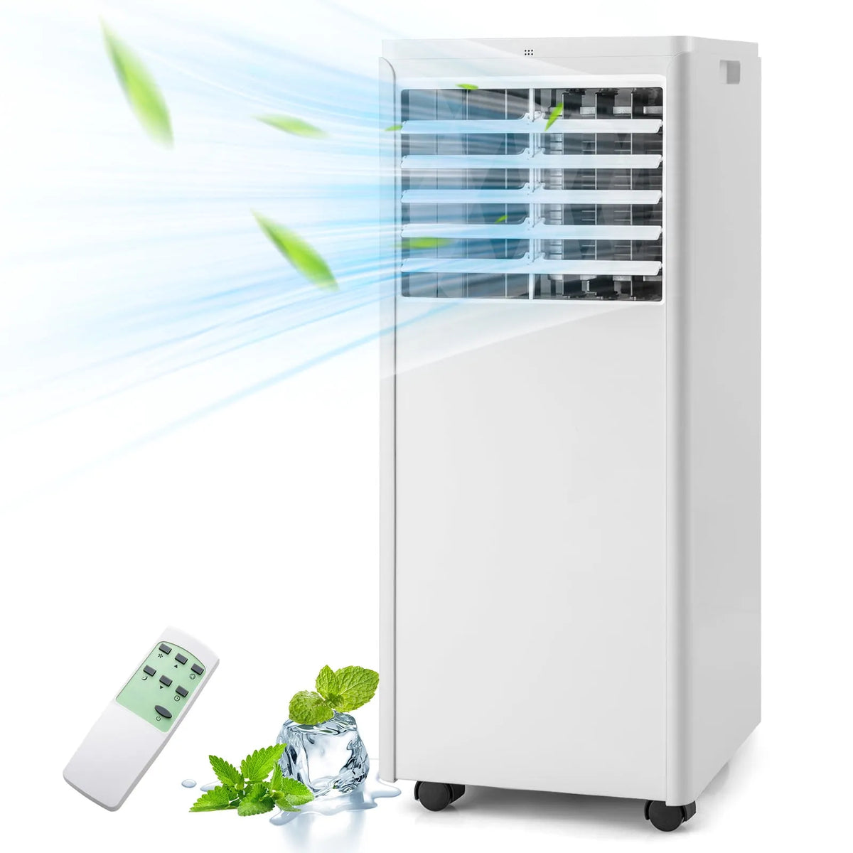 Climatiseur portable, Portatif de 5000 BTU 8000 BTU ASHRAE, Refroidit des Pièces jusqu'à 250 Pi2, Ventilateur et Déshumidificateur