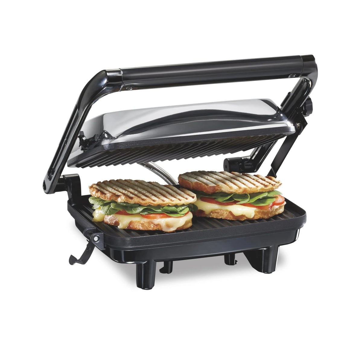 Barbecue, Hamilton Beach, Électrique Intérieur avec Couvercle Verrouillable, s'Ouvre Largement pour s'Adapter à Toute Épaisseur pour Quesadil